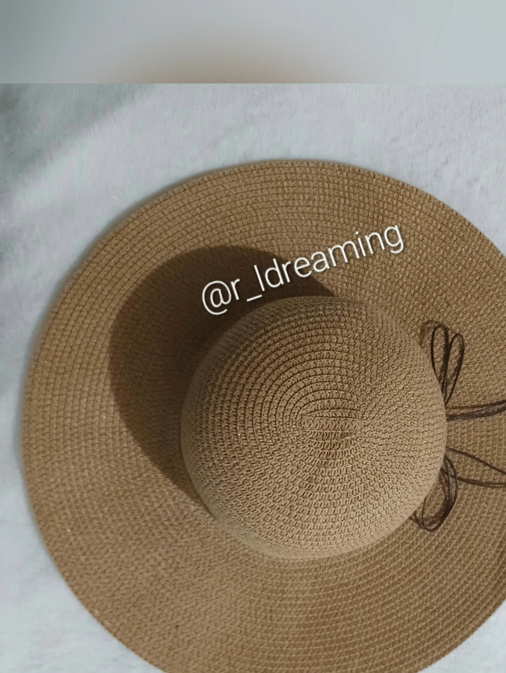 Women's Wide Brim Tan Straw Sun Hat Size 57cm NWOT